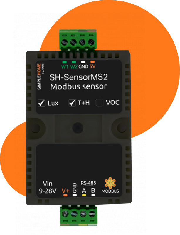 Комбинированный датчик с RS-485, Modbus RTU